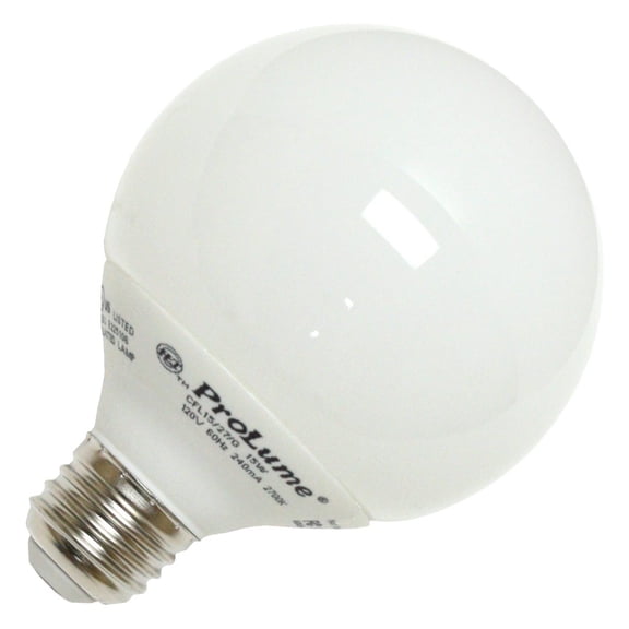 Halco 45713 - CFL15/27/G28 Globe Screw Base Compact Fluorescent Light Bulb