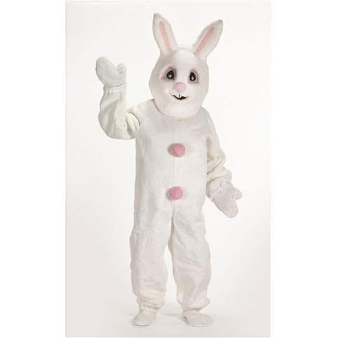Bunny Mascot Costume Adult White Jumpsuit Bunny Mascot Costume Adult White Jumpsuit