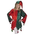 thumbnail image 1 of Satin Jingle Elf Child Costume, 1 of 3