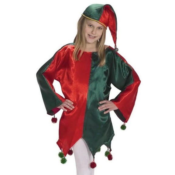 Satin Jingle Elf Child Costume