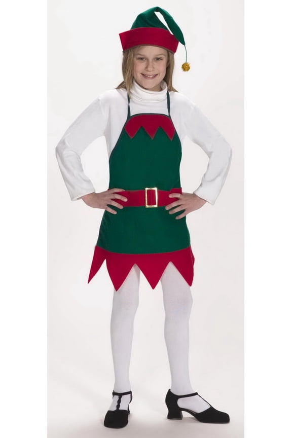 Kids' Holiday Elf Apron & Hat Costume - One Size Fits Most