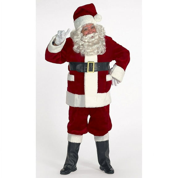 Halco Men's Burgundy Santa with Outside Pockets Costume - Size X-Large