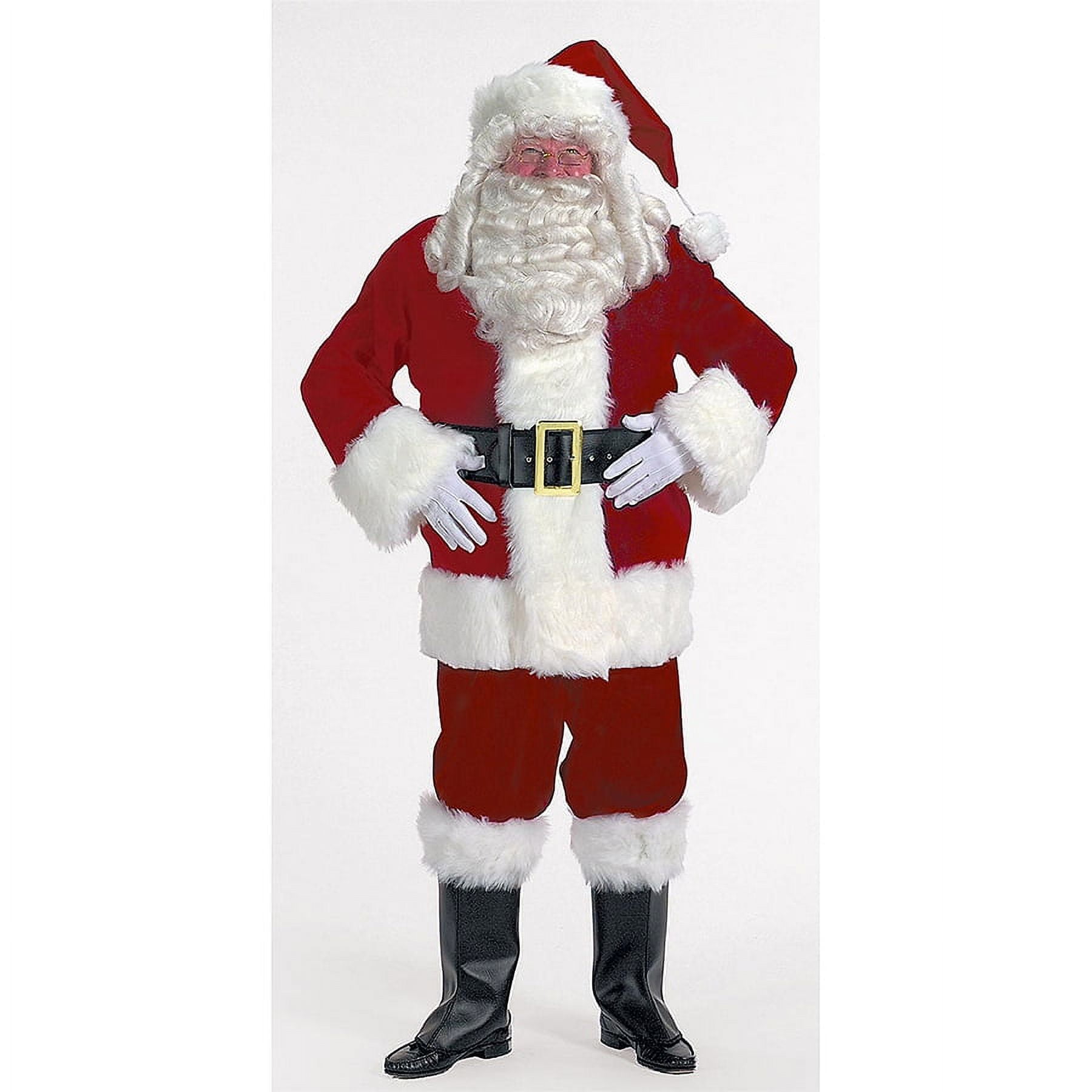 Halco Men s Burgundy Velvet Santa Suit Costume Size XXX Large