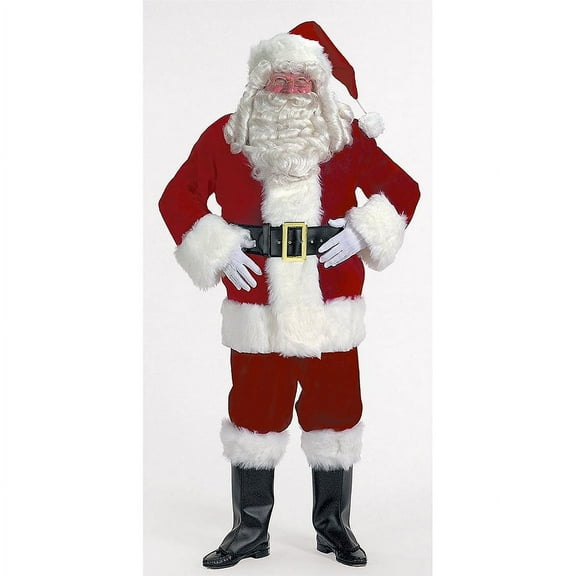 Halco Men's Burgundy Velvet Santa Suit Costume - Size XXX-Large
