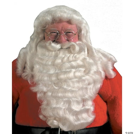 Halco Men's Santa Deluxe Wig & Beard One Size White