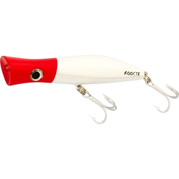 Halco RP135#H53 Roosta Popper 135 5 1/2", 1 3/4 oz, White Redhead
