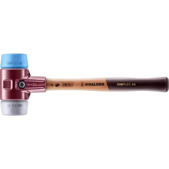 Halder Inc Tpe-Soft/tpe-Mid Head Simplex Soft-Face Mallet With Wooden Handle