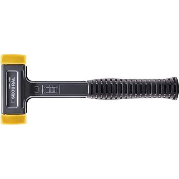 Halder Secural Dead Blow Hammer with Polyurethane Face Inserts and Steel Housing, 1.57" / 23.99 oz.