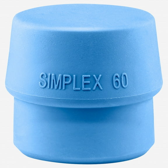 Halder Simplex Soft Blue Rubber Replacement Face Insert, Non-Marring, 2.36"