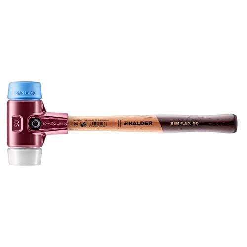 Halder USA - Simplex Mallet with Soft Blue Rubber (non-marring) and Superplastic Inserts (3017.05)