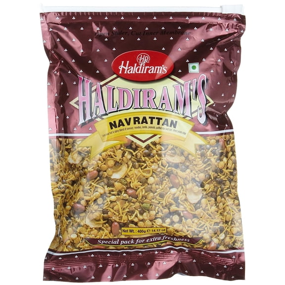 Haldiram Navratan Mix, 400-Gram Pouch (Pack of 5)