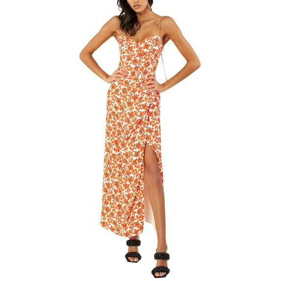 Hale Bob womens Cami Midi Dress, s, Red