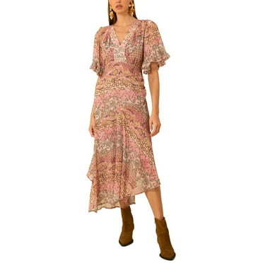 Hale Bob womens  Izabella Dress, xs, Pink
