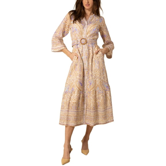 Hale Bob womens  Linen Davina Mini Dress, m