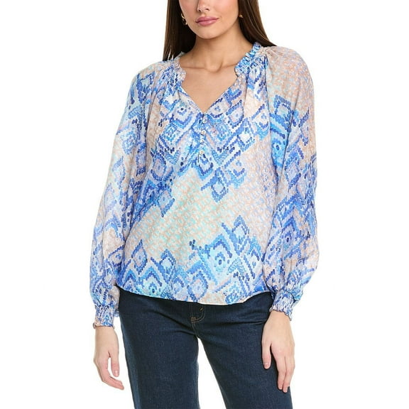 Hale Bob womens  Lyla Silk-Blend Top, m