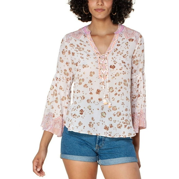 Hale Bob womens Silk Top Beaded, xs