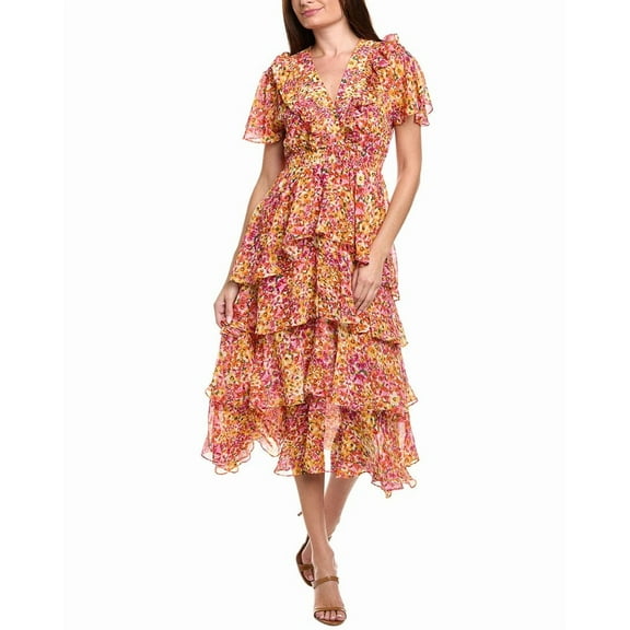 Hale Bob womens  Tiered Maxi Dress, m