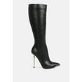 thumbnail image 1 of Hale Faux Leather Pointed Heel Calf Boots, 1 of 11
