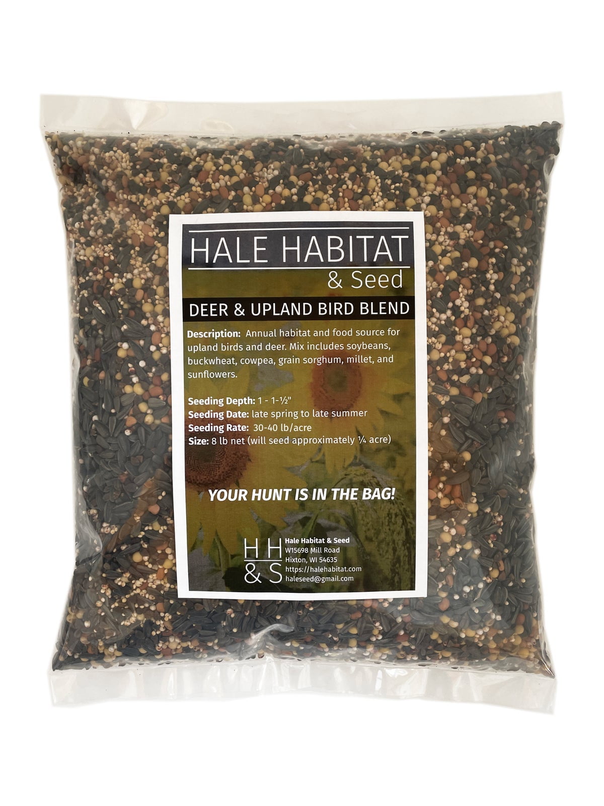 Hale Habitat & Seed Deer & Upland Bird Blend Food Plot Seed Mix, 1/4 Acre