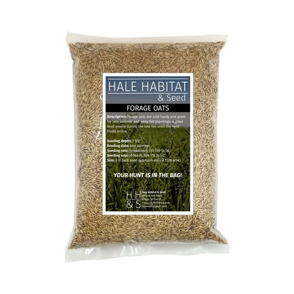 Hale Habitat & Seed Forage Oat Food Plot Seed, 5 lbs