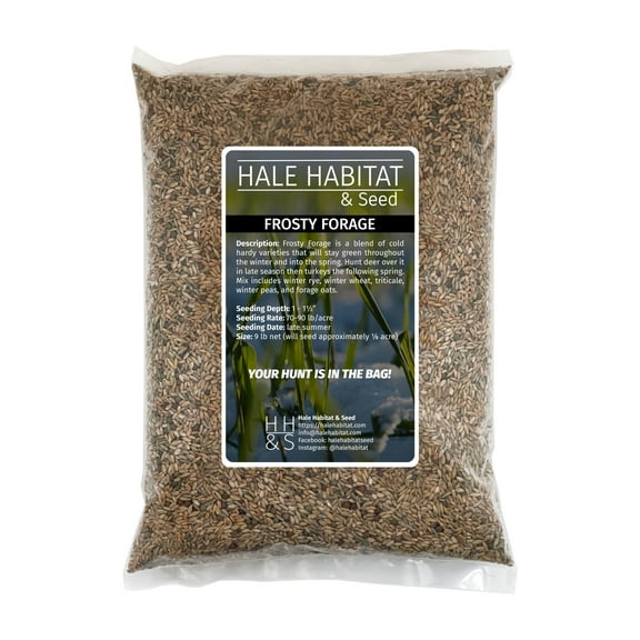 Hale Habitat & Seed Frosty Forage Food Plot Seed Mix, Highly Attractive Fall Food Plot, 1/8 Acre