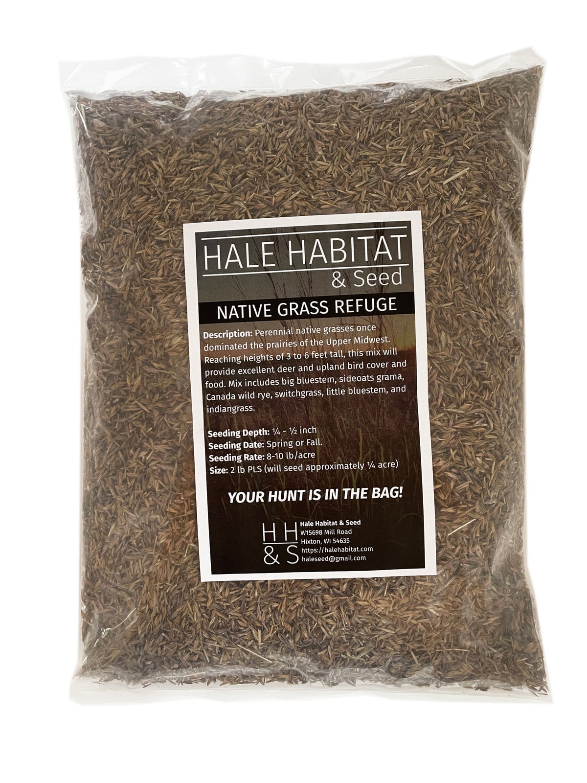 Hale Habitat & Seed Native Grass Seed Refuge, Deer & Wildlife Cover, 1/4 Acre