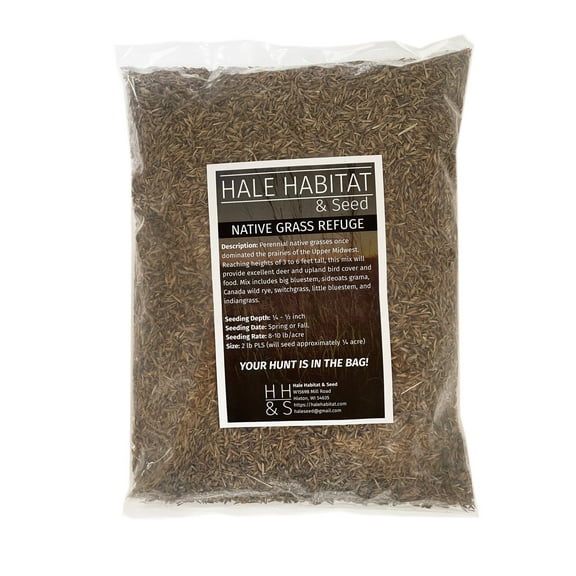 Hale Habitat & Seed Native Grass Seed Refuge, Deer & Wildlife Cover, 1/4 Acre