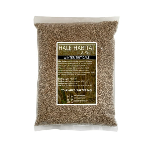Hale Habitat & Seed Winter Triticale Food Plot Seed, 5 lbs