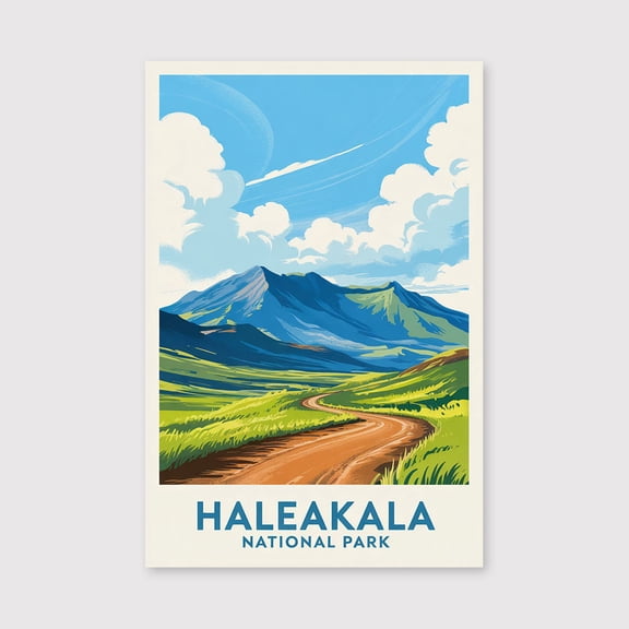 Haleakalā National Park Travel Print Canvas Wall Art, Haleakalā Volcanoes Wall Hanging Home decor Haleakalā Volcanoes Canvas Art, -1WN24