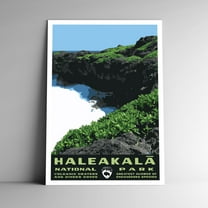Haleakalā National Park Vintage Travel Poster / Postcard WPA Style Haleakala Hawaii