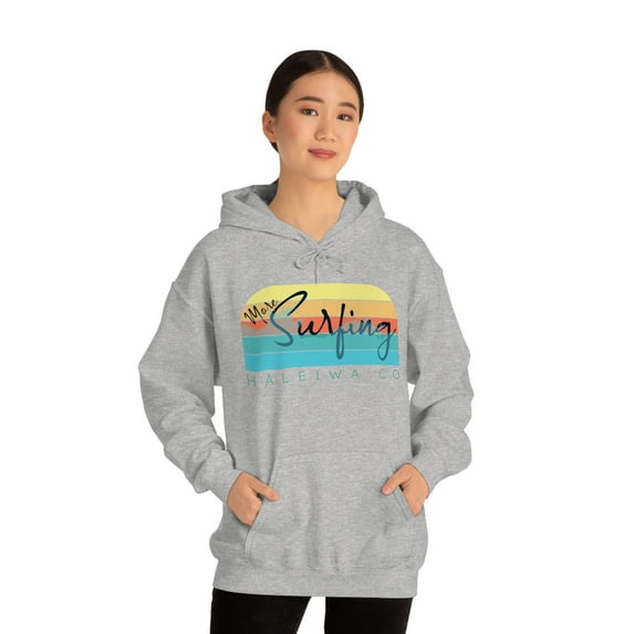 Haleiwa Co More Surfing Hoodie Gildan Unisex Heavy Blend™ Hooded Sweatshirt