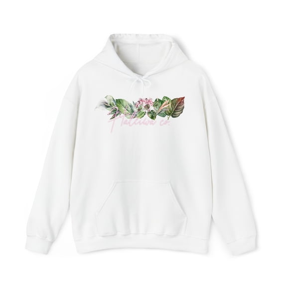 Haleiwa Co Tropical Flora Hoodie Gildan Unisex Heavy Blend Hood Sweatshirt