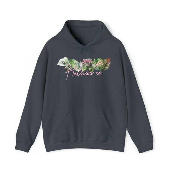 Haleiwa Co Tropical Flora Hoodie Gildan Unisex Heavy Blend Hood Sweatshirt