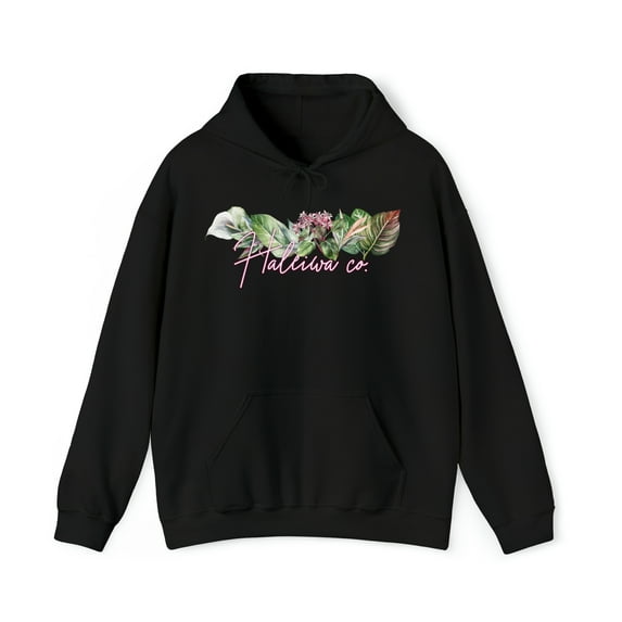 Haleiwa Co Tropical Flora Hoodie Gildan Unisex Heavy Blend Hood Sweatshirt