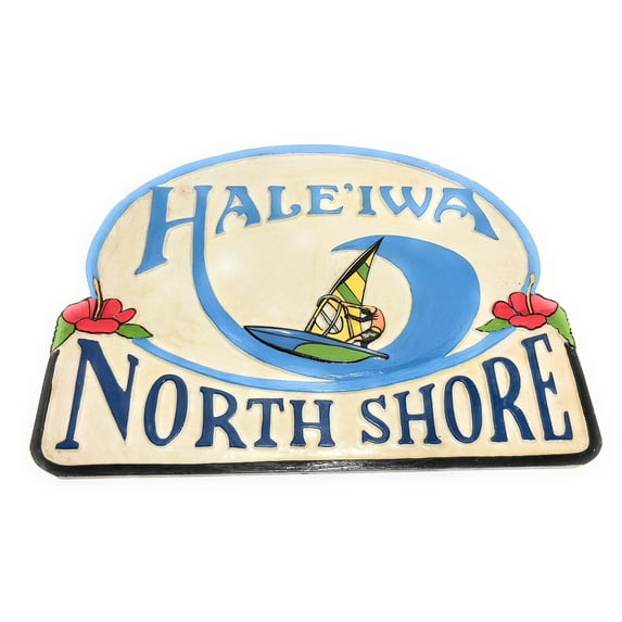Haleiwa, Northshore Windsurfing Sign 24" - Wall Decor | #ldr05