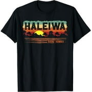 Haleiwa's Tropical Charm Vintage Tee - Discover Oahu's North Shore Paradise
