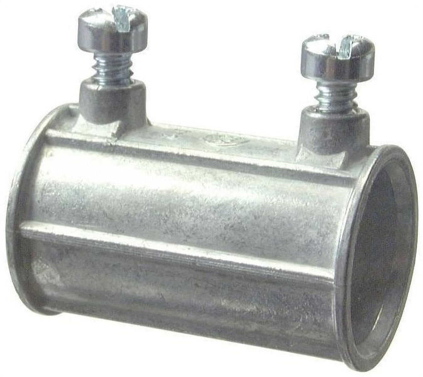 Halex 12201B EMT Set Screw Coupling, 1/2", Die Cast Zinc, Each