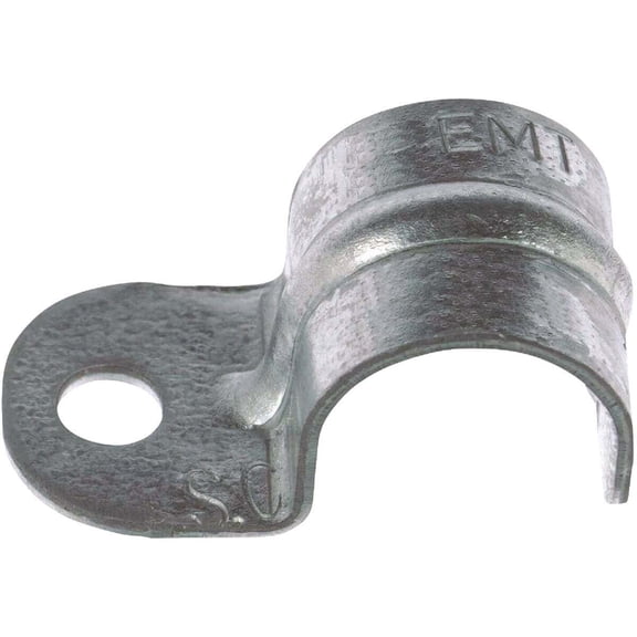 Halex Conduit Strap 1 Hole Strap 26155 - Steel, Galvanized - 2 Piece, 2.125" x 1" D