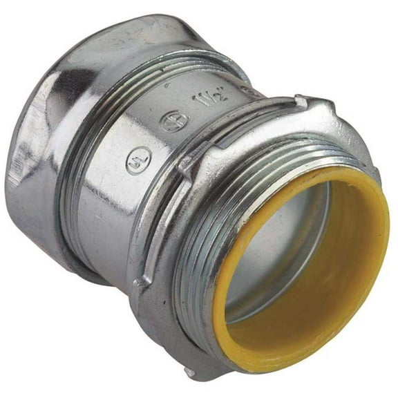 Halex 28231 Electrical Metallic Tube (EMT) Compression Connectors 1/2 in. with Insulated Throats - pack of 3