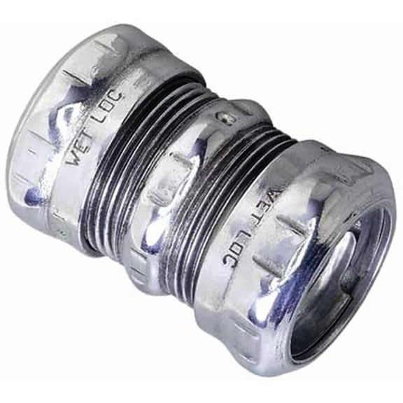 Halex 62607B Coupling, 3/4 in Compression, Steel, 25/BX