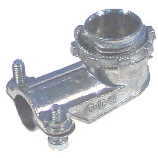 Halex 02101B EMT Zinc Compression Connector - 1/2 Inch, Concrete-Tight, For Steel Outlet Boxes