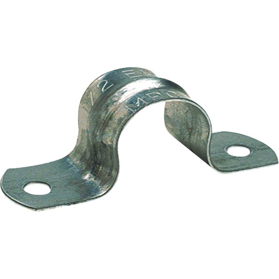 Unbranded EMT 2-Hole Conduit Strap Electrical Wire 2 Hole Strap - Heavy Duty Steel - 4 Pack, 3/4 In