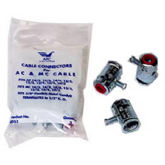 Halex 96571 0.5 in. Flexible Metal Cable Box Connector Pack of 10