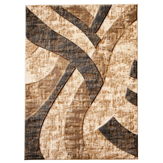 Haley Dark Grey Polypropylene Rug 3'11" x 5'7"