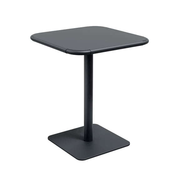 Jamesdar, Haley, Square Heavy Duty Commercial Steel Bistro Dining Table, All Steel Construction, Indoor Outdoor Restaurant & Caf Use, 300 lb Capacity, 24" D x 30"H, Black