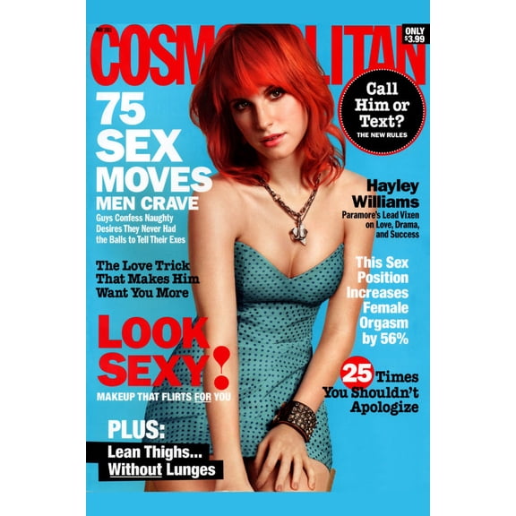Haley Williams Cosmopolitan Cover Poster 16"x24" Poster Medium Art Poster 16x24 Square Adults Best Posters