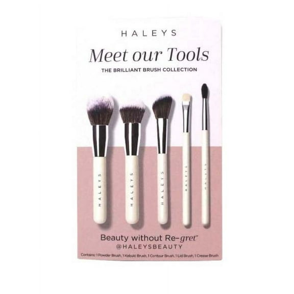 Haleys Brilliant Brush Collection Makeup Brush Set 5 Pieces