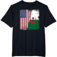 thumbnail image 1 of Half Algerian Flag T-Shirt | Vintage Algeria USA Gift, 1 of 3
