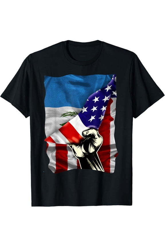 Half American Flag Guatemalan Roots Usa Flag Guatemala Dna T-Shirt