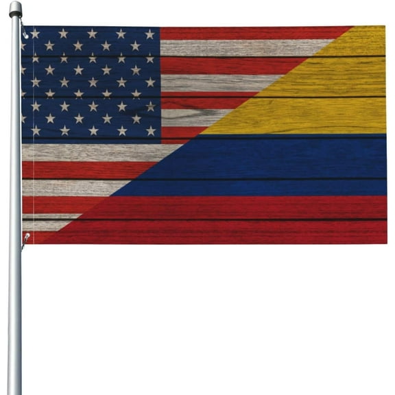 Half American Half Colombian Flag Flag Banner Flags Garden Flag Home House Flags Parade Flag Outdoor Flag 3x5 Ft